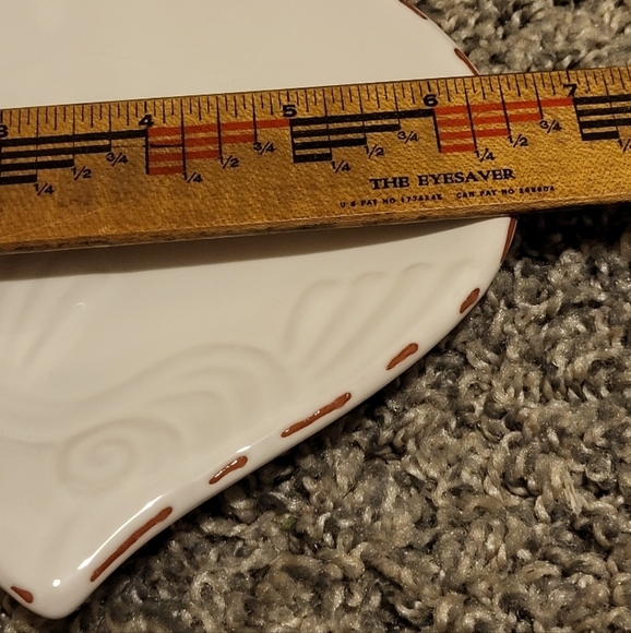 Mud Pie Elegant White and Silver, Fish Appetizer Plate - Picture 5 of 5